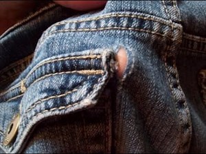 How to fix a hole in the back pocket of jeans the right way-1/2