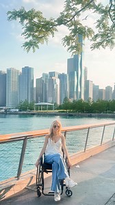 Kelle Hampton on Instagram: "Our trip to Chicago last year was the first time we used a wheelchair. It was not a good one—l bought it cheap on Amazon, had to push it everywhere, nothing was convenient (omg getting out of Union Station was a comedy), but I was hell bent on showing Lainey that her disability would not keep us from chasing adventure. This year she has her fancy insurance wheelchair. I was afraid she’d get tired pushing it so many miles. I researched accessories. I texted my friend