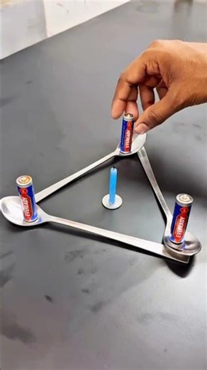 Battery + Spoon = Shock! ⚡ 100% Real Experiment | #shorts