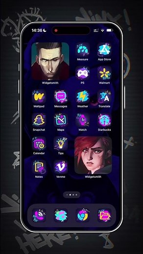 💙 FREE Arcane Jinx App Icons! 🔥 Chaos & Aesthetic Vibes! 📱 (Download!) #Arcane #jinx