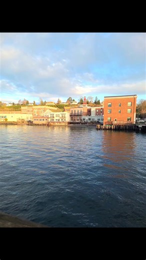 A view from Union Wharf Port Townsend, Washington. Part of downtown and the bluffs above. History stacked on history. A short video from April 2025 in our year in review | Good Dad Bad Man