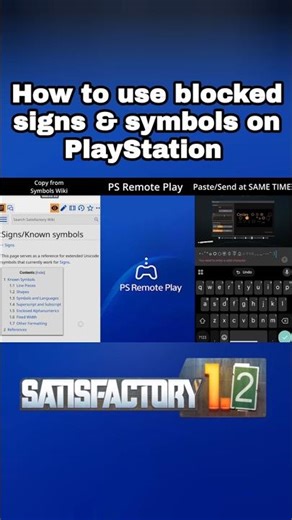 How to use secret signs and symbols on PlayStation 5 in Satisfactory