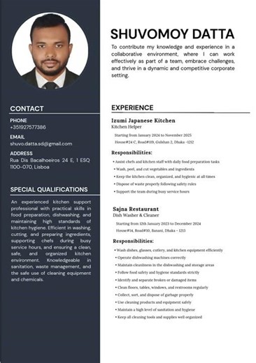 Shuvomoy Datta - Professional CV