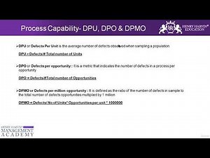 45 Process Capability Dpu, Dpo & Dpmo