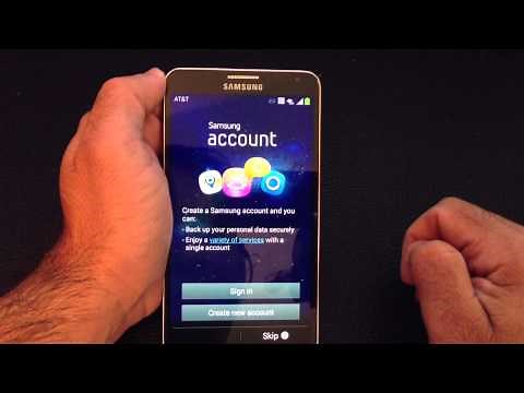 Starting up and Setting Up the Samsung Galaxy Note 3