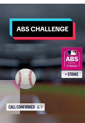 José Caballero initiates the first ABS Challenge, Powered by T-Mobile. The call was upheld as a strike. @T-Mobile #mlb #baseball #OpeningNight