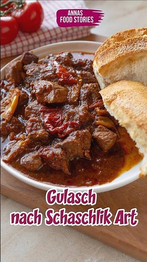 Gulasch nach Schaschlik Art - so zart, so lecker, so einfach - Rezept - Mittagessen oder Abendessen