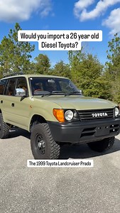 Would you import a 26 year old Toyota? This 1999 Landcruiser Prado is super clean would be a blast to drive around. You just might have to remember what side to keep getting in.. #yotamafia #toyota #landcruiser #prado | YotaMafia
