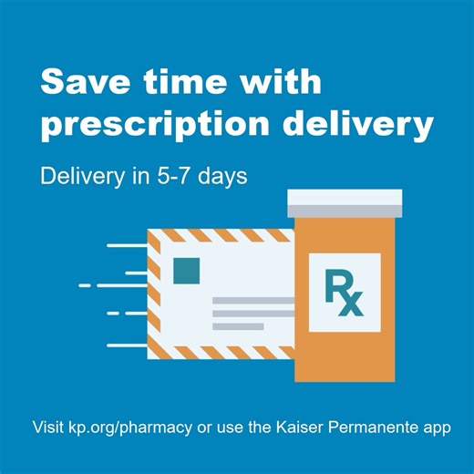  Did you know most medications can be delivered to Kaiser Permanente members at no extra cost? Get started at kp.org/pharmacy or on the Kaiser Permanente app. Add your prescription to your cart, then select the shipping option at checkout to have it delivered to your doorstep within 5 to 7 days. Most members receive a 3-month supply for the cost of 2. | Kaiser Permanente Hawaii | Facebook