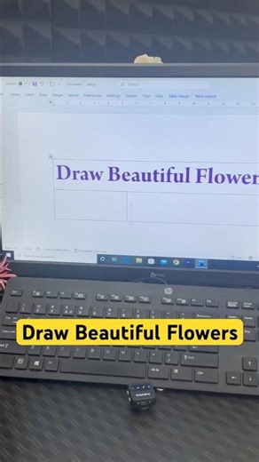 Draw Beautiful Flowers Easy Floral Art | Draw Beautiful Flowers in MS Word