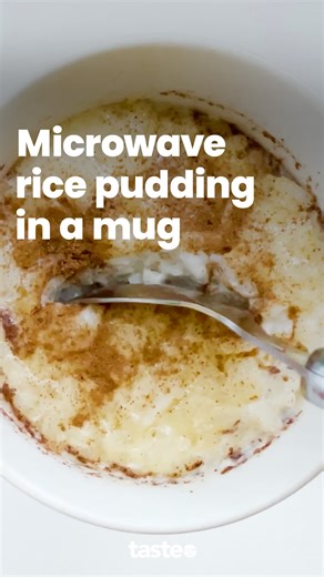 taste.com.au on Instagram: "You can make rice pudding in a mug… in the microwave (and it’s ready in mere minutes!). 🤯 If you'd like this recipe, comment ‘Recipe’ below and we’ll send the recipe to your DMs, or hit the link in our bio or Google ‘Taste microwave rice pudding in a mug'. Recipe by @kitcheninkau #ricepudding #microwavedessert #microwavecooking #microwaverecipe #cookinghacks #easydessert #easydesserts"
