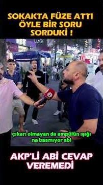 SOKAKTA FÜZE ATTI ! Öyle bir soru sordu ki AKP’li cevap bile veremedi!
