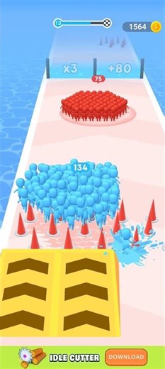 1000 Blue Vs Red Count Masters Run 3D Gameplay Stickman War #games #funny