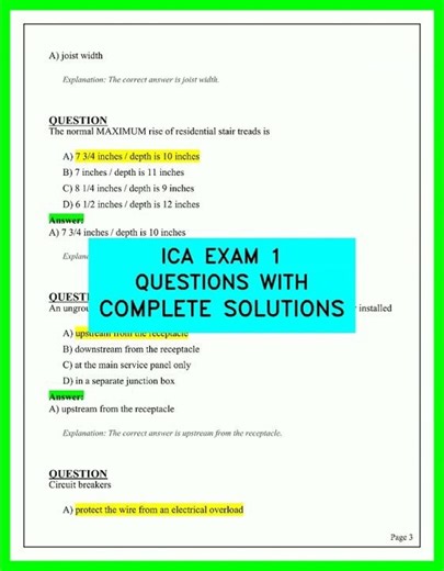 ICA Exam 1: Practice Questions & Complete Solutions: The Comprehensive Review Guide for 2026 Exams