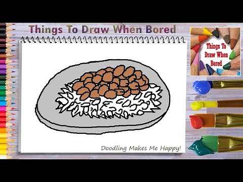How To Draw Rice And Beans ( How To Draw Rice And Beans Step By Step Easy ) | How To Draw Rice