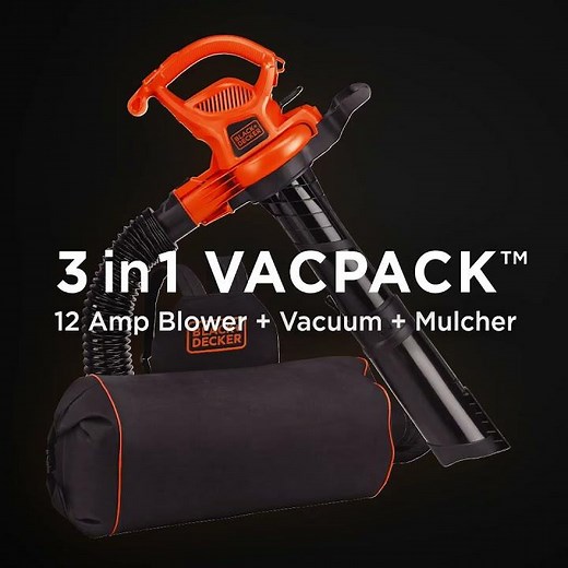 Black & Decker 3-in-1 Electric Leaf Blower Leaf Vacuum