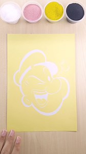 Sand painting Popeye #art #sandart #reelsfyp | Mimo Sand Arts