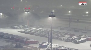 It's a white out in San Marcos! Here's the view from our San Marcos Honda Weather Cam. Prepare for a few hours more of this snowfall. https://cbsaustin.com/news/local/austin-travis-county-issues-disaster-declaration-amid-worsening-winter-storm | CBS Austin