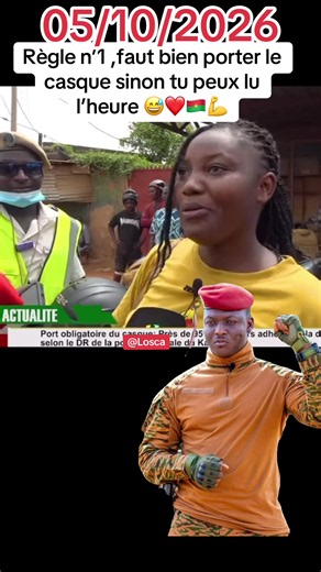 Règle n°1 au Burkina Faso : Porte ton casque sinon tu peux lu l’heure ! 😅