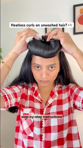Heatless curls on unwashed hair? Tutorial #HeatlessCurls #HeatlessCurlsTutorial #NoHeatCurls #hair