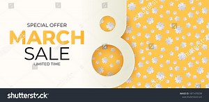 8 March Sale Banner Background Design Stock Vector (Royalty Free) 1871470339 | Shutterstock