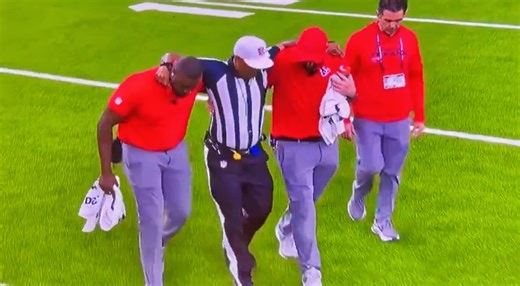 NFL Referee Had To Be Carted Off After Suffering Brutal Injury During Bills-Texans 'TNF' Game [VIDEO]