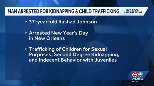 New Orleans man arrested, accused of kidnapping, human trafficking teen