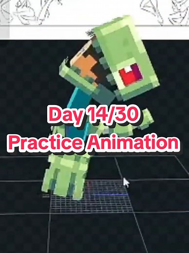 Practice Animation Day 14: Minecraft Backflip Tutorial