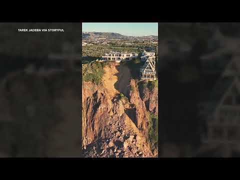 Drone Footage Captures Dramatic Aftermath of Landslide in Southern California