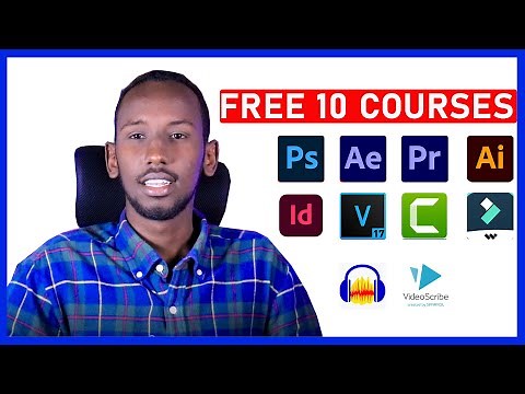 Free 10 courses || barashada video Editing & graphic design