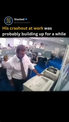 Stacked™ | Business | Mindset | News on Instagram: "We’ve all been there Sometimes the most ridiculous breakdowns are the most relatable. If you’ve ever wanted to throw a printer out the window…this one’s for you. Follow @stacked.wealth for more Follow @stacked.wealth for more Follow @stacked.wealth for more #printerfails #officerage #relatable #humor #stacked #stackedwealth #fyp"