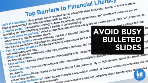 Transform text-heavy slides into clean designs | storytelling with data