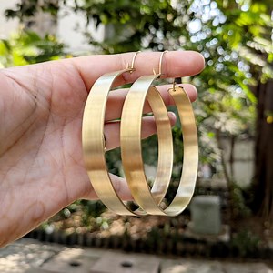 Gold Hoop Earrings,minimalist Earrings,oversized Earrings,extralarge Earrings,big Chunky Earrings,african Earrings,brass Earrings,3"diameter - Etsy