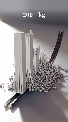 The most satisfying blender 3d physics simulation-1kg vs 200kg collision #relax #creativeblender