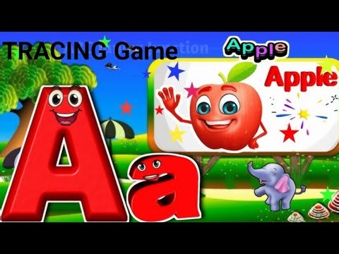 Alphabet Game ABC tracing game, tracing Gameplay for apple 🍎 b for ball 🏀 games,
