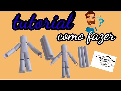 tutorial : como fazer esqueleto de bonecos de papel (modo tubinhos de papel)