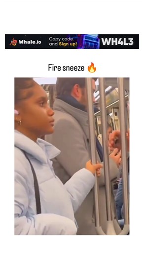 Hum0ur360 on Instagram: "Instagram features a 53-second prank video filmed on a subway, where a man in a pink cap dramatically sneezes out a small flame, startling nearby passengers into wide-eyed shock and laughter, captioned "Fire sneeze " by Indonesian user . Uploaded on February 5, 2026, it rapidly gained traction with 1,896 likes and 499 replies in five days, mostly from Indonesian viewers expressing amusement at the elaborate setup and reactions. The video's humor stems from the contrast b