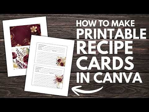 How to Make Printable Recipe Card in Canva Easy DIY Tutorial 4 Personal Use, Gifts, Digital Products