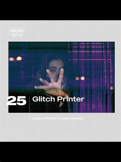 💥📸 Glitch Printer Overlays For Your Photos! #overlays #glitch #Photoshop #editing