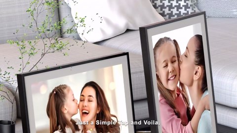 Large Digital Picture Frame Dual-WiFi-Picture-Frame - 64GB 19-inch Smart Picture Frame Wall Mountable, Light Sensor, Full Function, Share Pictures Videos via App or Email Instantly, Gift for Mom Dad