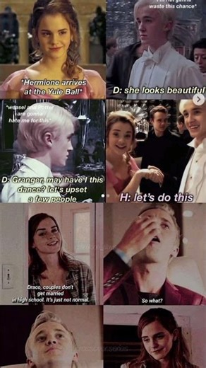 Title:When Hermione Granger walks into the Yule Ball and Draco Malfoy forgets he’s supposed to hate