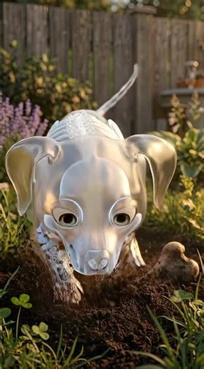 Dog discovering a hidden bone in the garden #funnyanimation#animationvideo#viralshorts#youtubeshorts