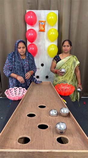 Steel ball roll Pop balloon Challenge fun game #shots #game