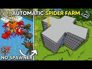 Minecraft Spider Farm - No Spawner, 2000/hr
