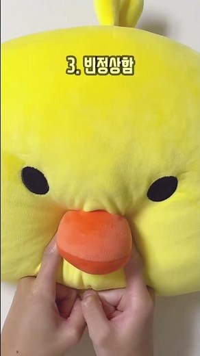 The duck doll's facial expression🐥