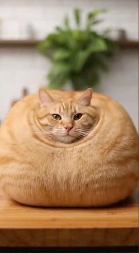 The Doughiest Orange Cat Gets the Ultimate Squish #cat #funny