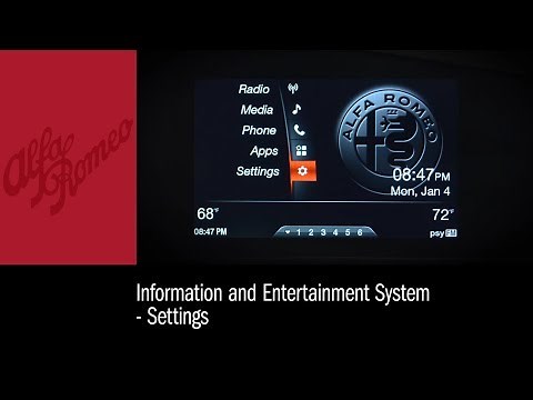 Information and Entertainment System-Settings | How To | 2019 Alfa Romeo Stelvio