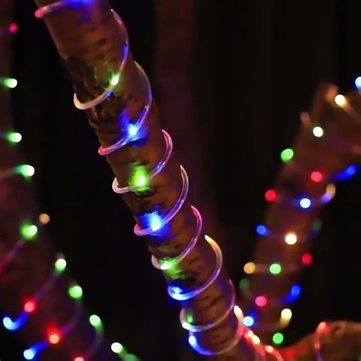 LED Solar Strip Rope Tube Fairy Light Solar Powered Garland String Light