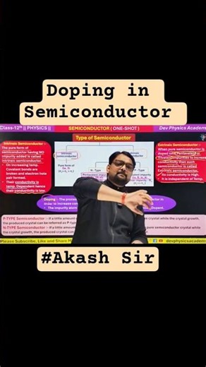 what is Doping in Semiconductor? #sorts #shorts #treanding #semiconductor #class12physics #doping