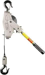 Lug-All 500-A Lightweight Web Strap Come Along Ratchet Winch Hoist with Single Line Lift Capabilities and 1/4 Ton Capacity